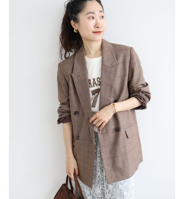  「グレンチェックダブルブレストジャケット」|その他|