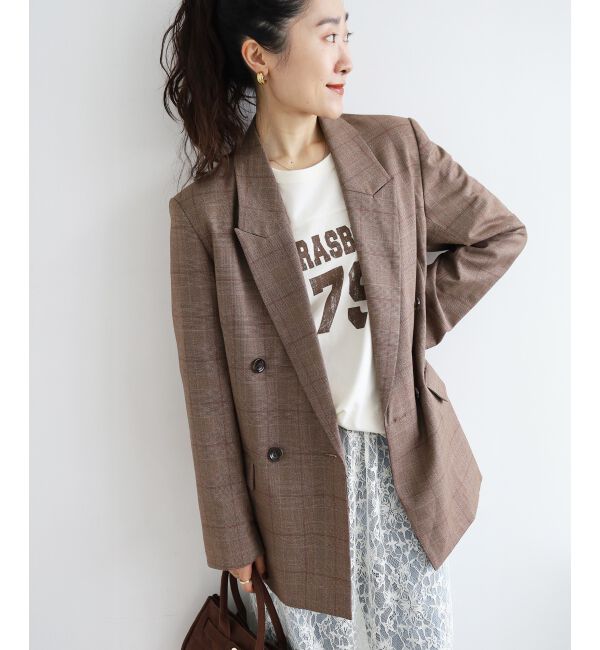  「グレンチェックダブルブレストジャケット」|その他|