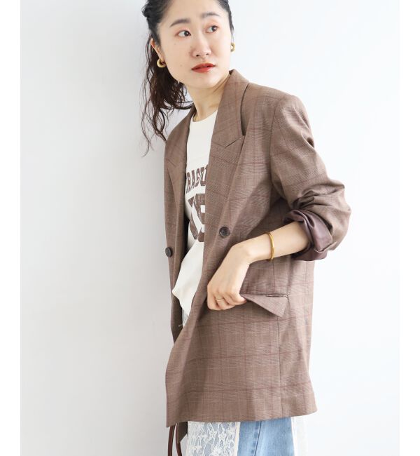  「グレンチェックダブルブレストジャケット」|その他|