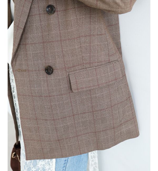  「グレンチェックダブルブレストジャケット」|その他|