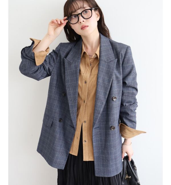  「グレンチェックダブルブレストジャケット」|その他|