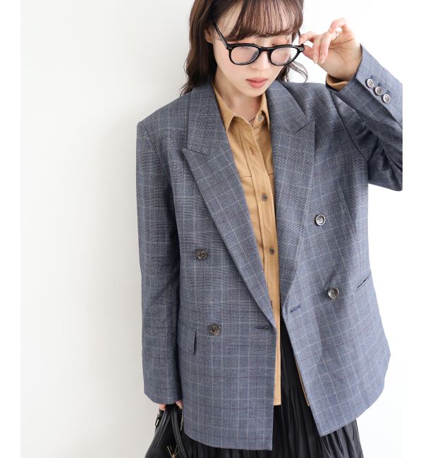  「グレンチェックダブルブレストジャケット」|その他|