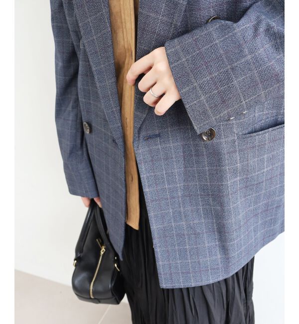  「グレンチェックダブルブレストジャケット」|その他|