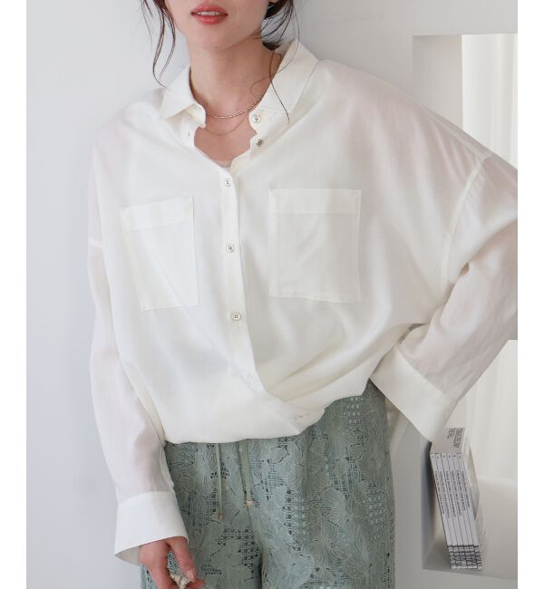  「シアー2WAYオーバーシャツ」|シャツ・ブラウス|