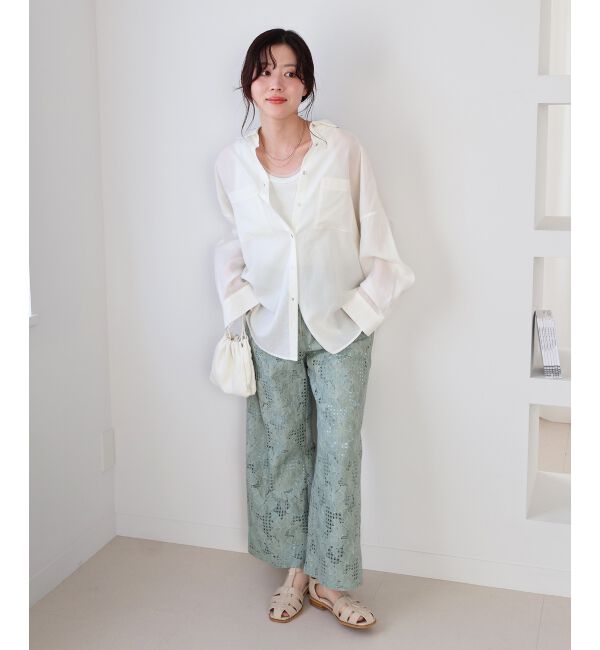  「シアー2WAYオーバーシャツ」|シャツ・ブラウス|