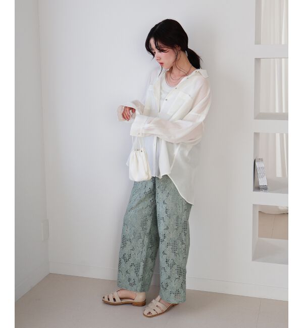  「シアー2WAYオーバーシャツ」|シャツ・ブラウス|