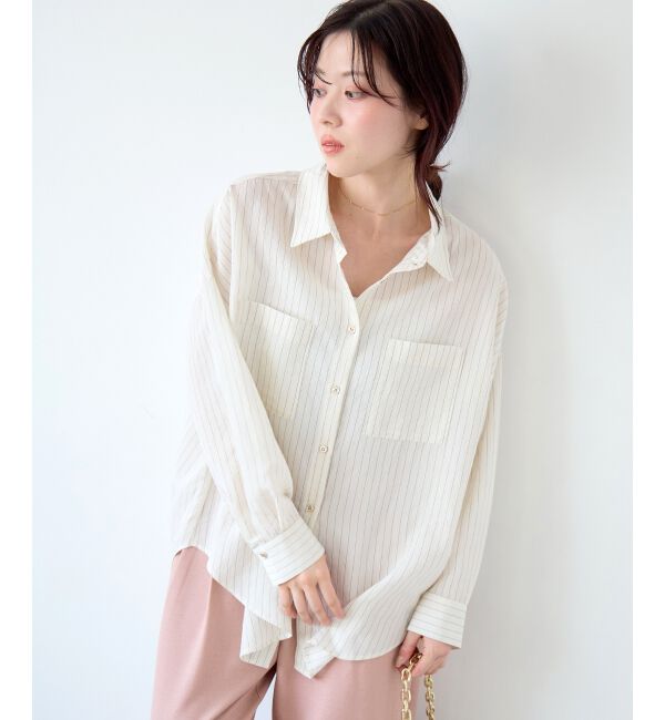  「シアー2WAYオーバーシャツ」|シャツ・ブラウス|
