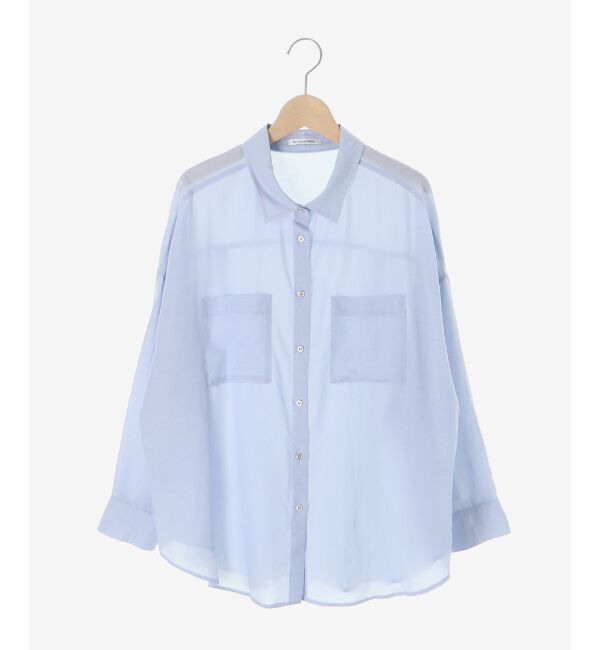  「シアー2WAYオーバーシャツ」|シャツ・ブラウス|