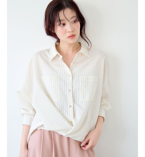  「シアー2WAYオーバーシャツ」|シャツ・ブラウス|