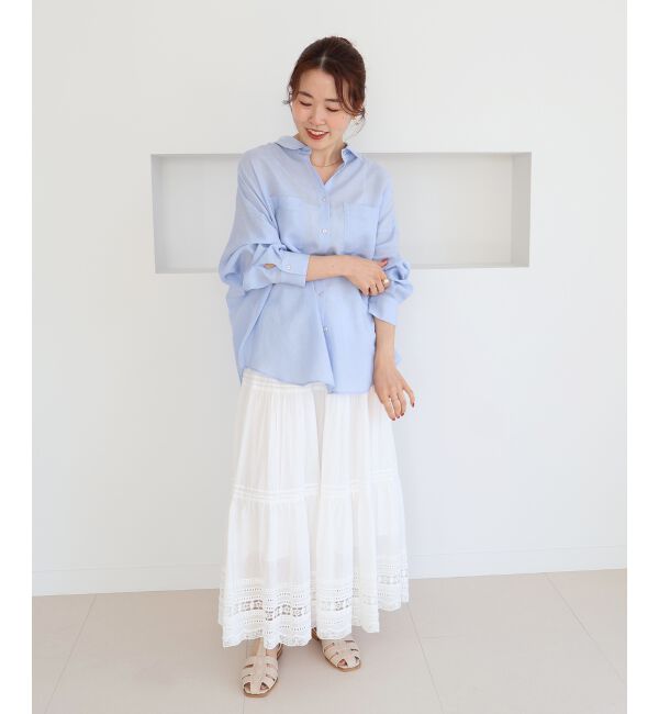  「シアー2WAYオーバーシャツ」|シャツ・ブラウス|