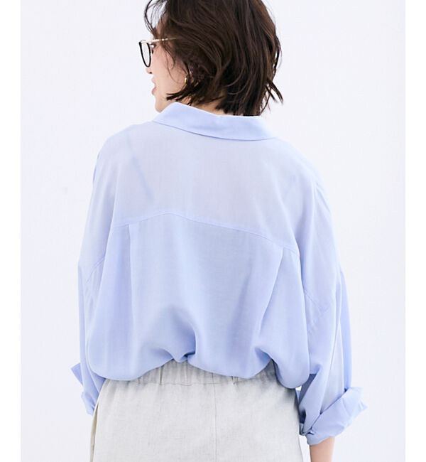  「シアー2WAYオーバーシャツ」|シャツ・ブラウス|