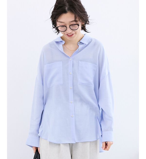  「シアー2WAYオーバーシャツ」|シャツ・ブラウス|