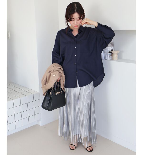  「シアー2WAYオーバーシャツ」|シャツ・ブラウス|