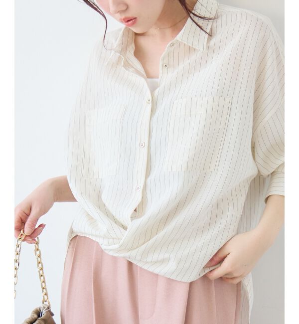  「シアー2WAYオーバーシャツ」|シャツ・ブラウス|