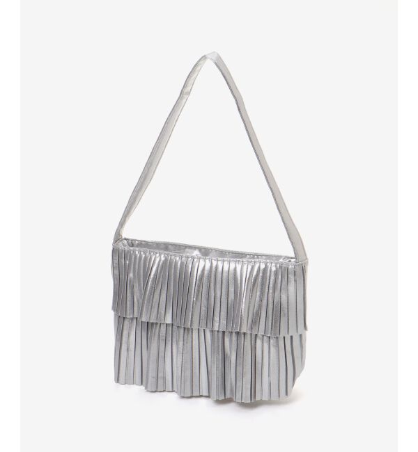 MAJESTICLEGON「シャイニープリーツミニバッグ」|ハンドバッグ|