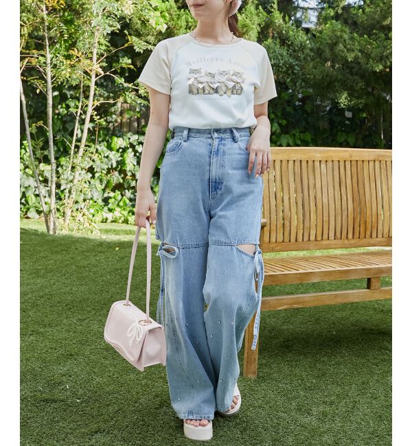  「ラグランネコチャンTシャツ」|Tシャツ・カットソー|