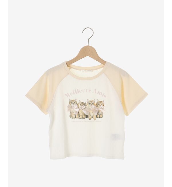  「ラグランネコチャンTシャツ」|Tシャツ・カットソー|