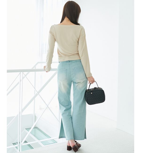  「バイカラーチェックトップス」|Tシャツ・カットソー|