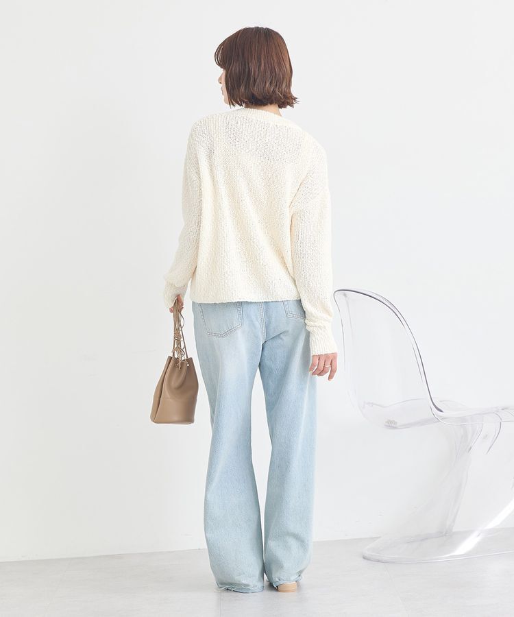 earth music&ecology「ぽんぽんスキッパーカーディガン」|カーディガン|