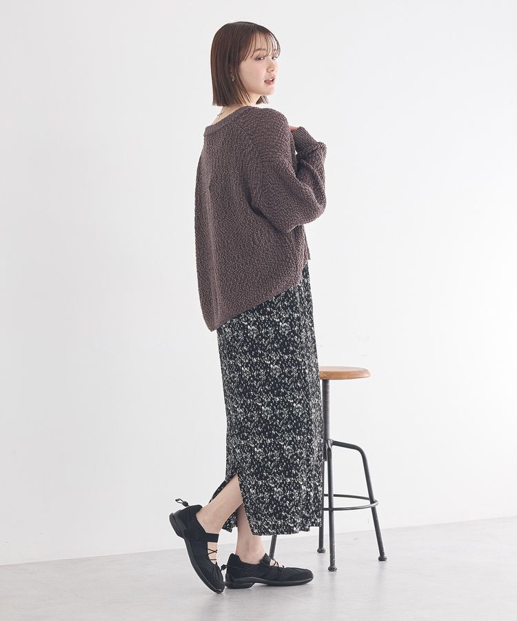 earth music&ecology「ぽんぽんスキッパーカーディガン」|カーディガン|