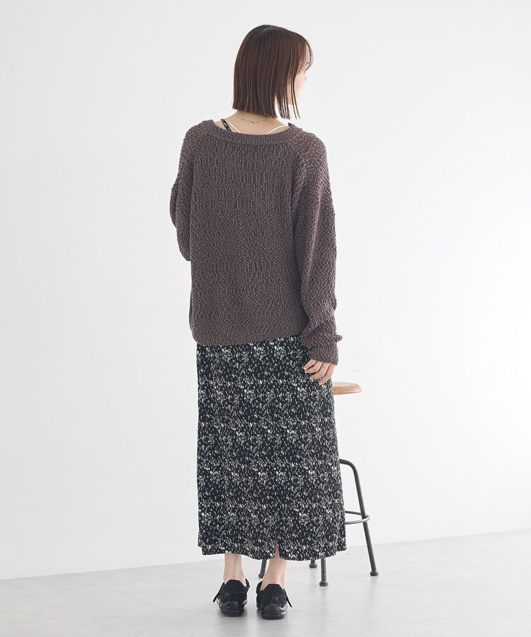 earth music&ecology「ぽんぽんスキッパーカーディガン」|カーディガン|