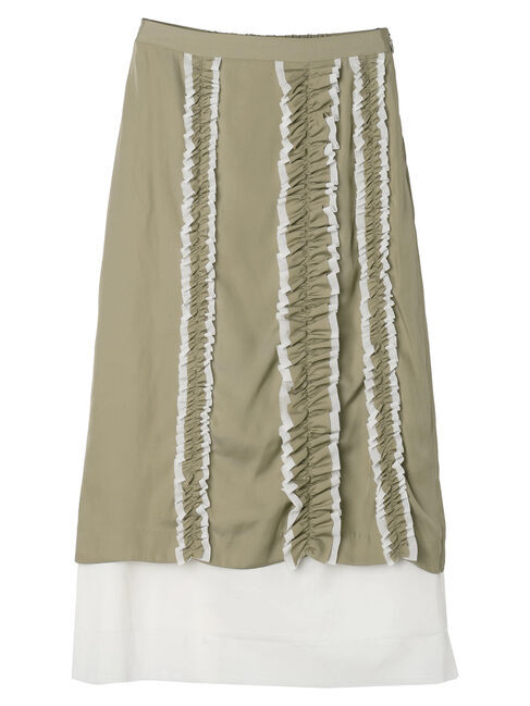 GARAGE OF GOOD CLOTHING「シャンブレーフリルロングスカート」|スカート|