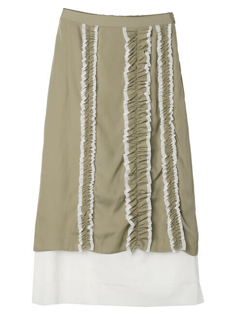 GARAGE OF GOOD CLOTHING「シャンブレーフリルロングスカート」|スカート|