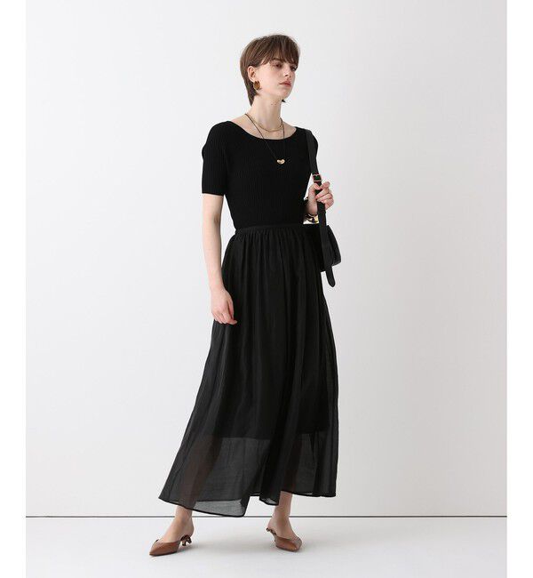 allureville「ニットコンビシアオーガンワンピース」|ワンピース|