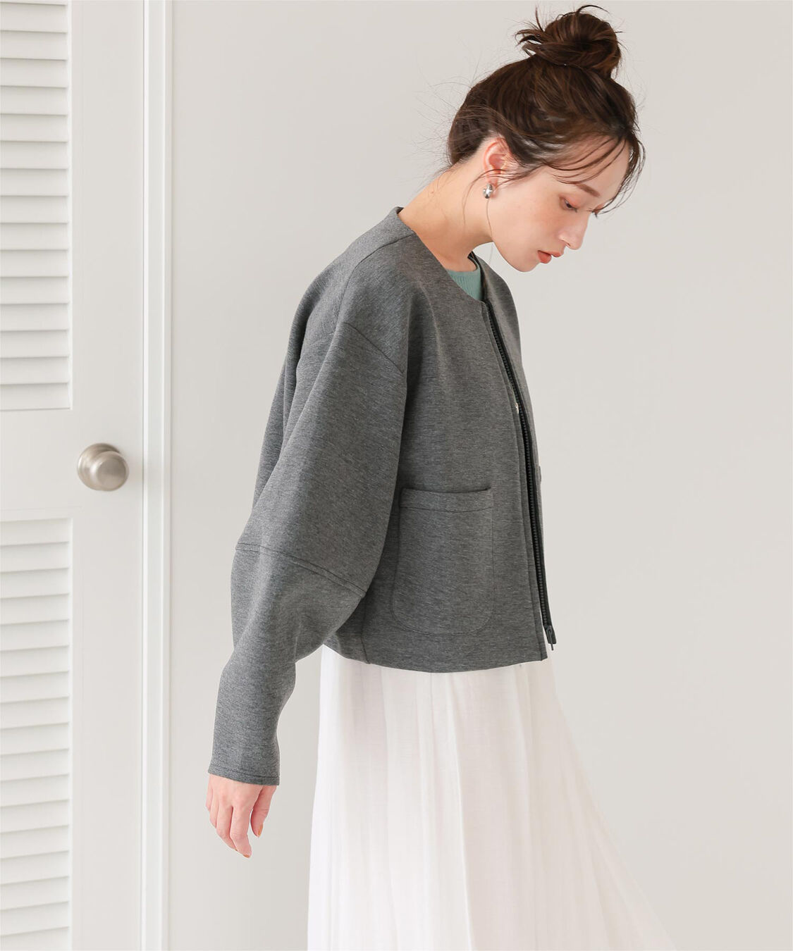 titivate「コクーンスリーブブルゾン」|ブルゾン・スタジャン|