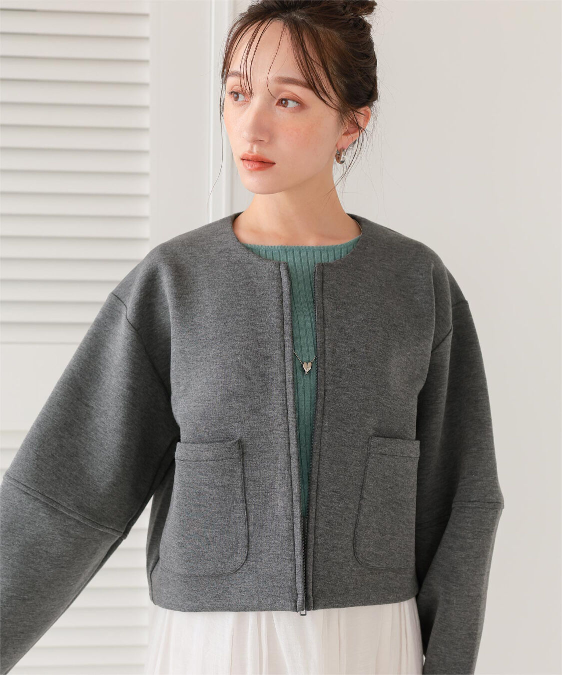 titivate「コクーンスリーブブルゾン」|ブルゾン・スタジャン|