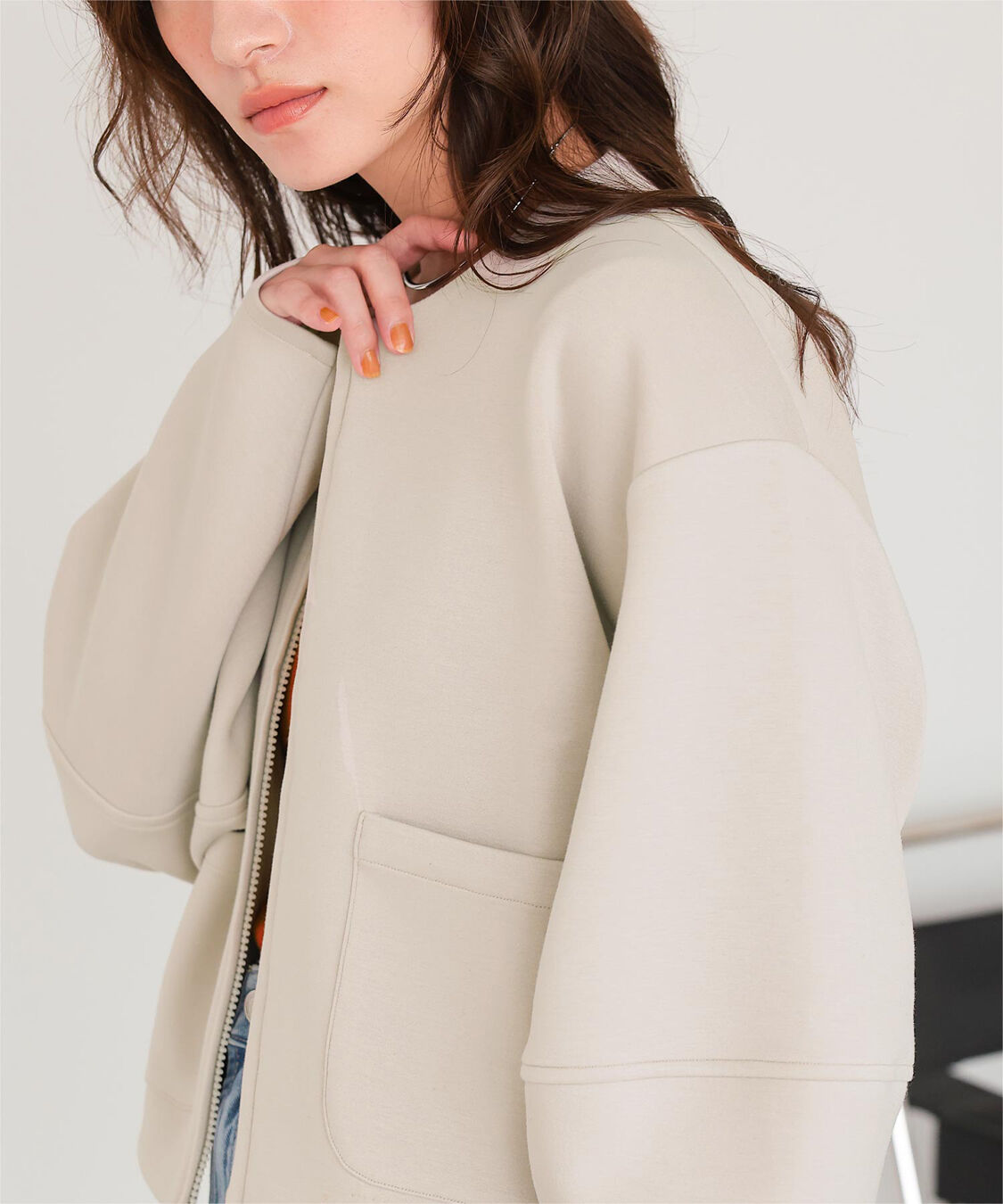 titivate「コクーンスリーブブルゾン」|ブルゾン・スタジャン|