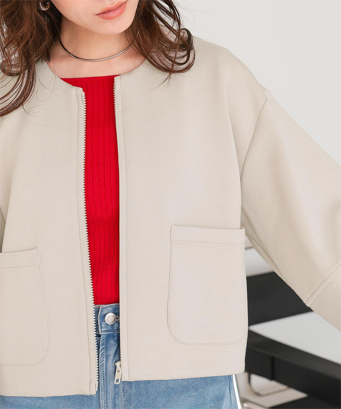 titivate「コクーンスリーブブルゾン」|ブルゾン・スタジャン|