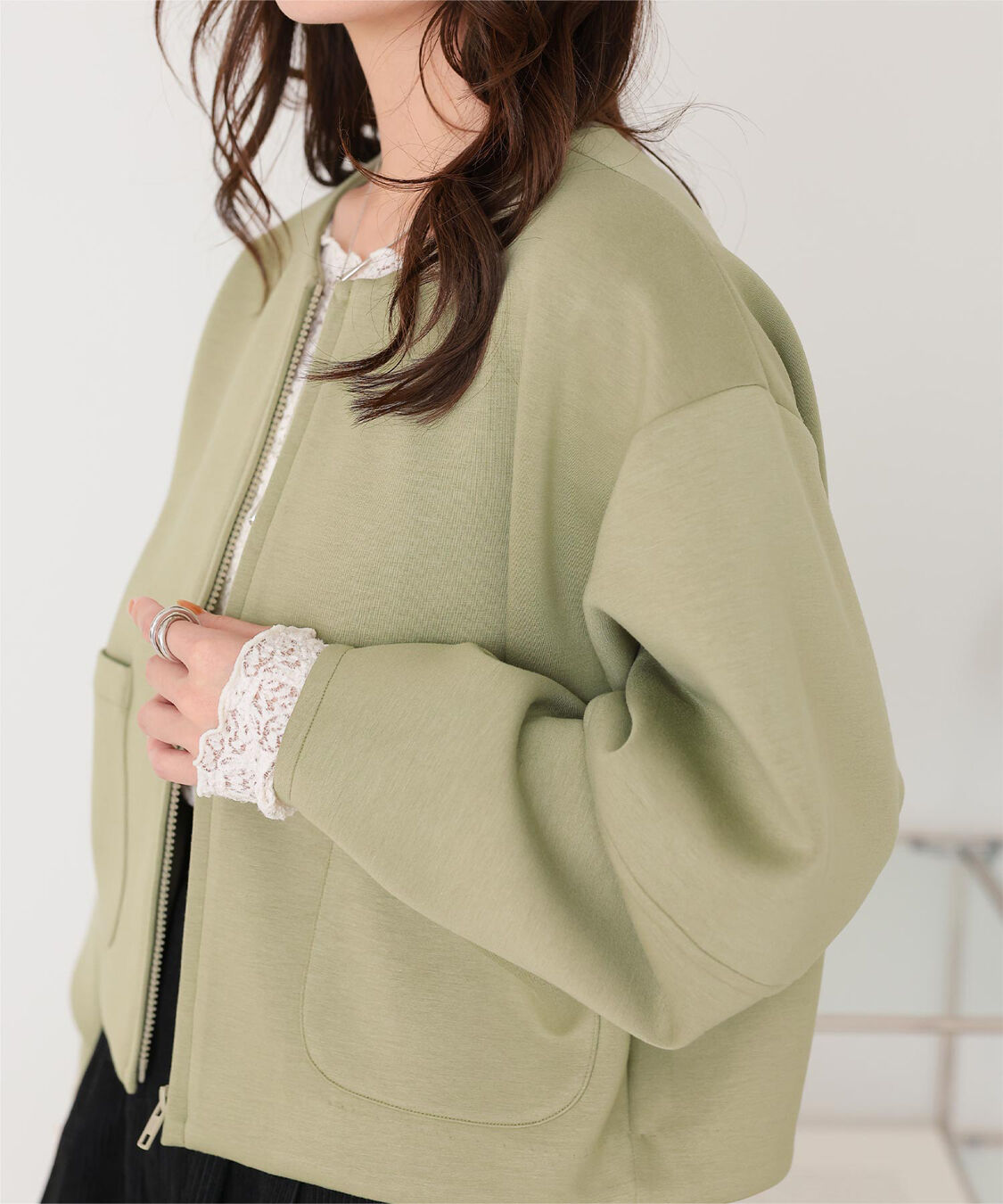 titivate「コクーンスリーブブルゾン」|ブルゾン・スタジャン|