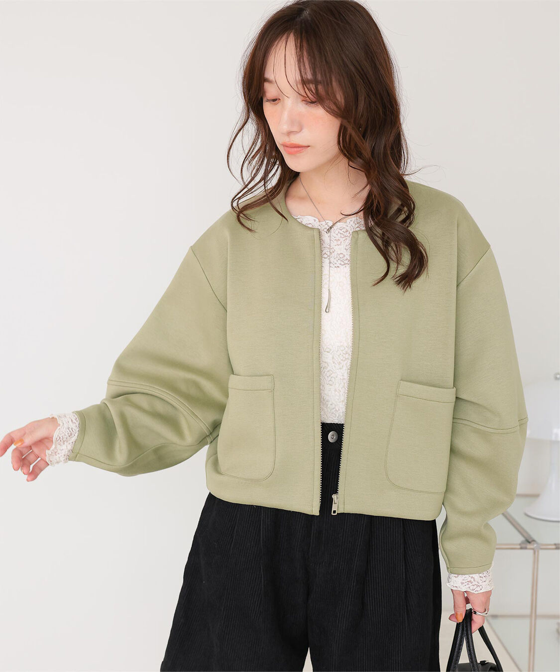 titivate「コクーンスリーブブルゾン」|ブルゾン・スタジャン|