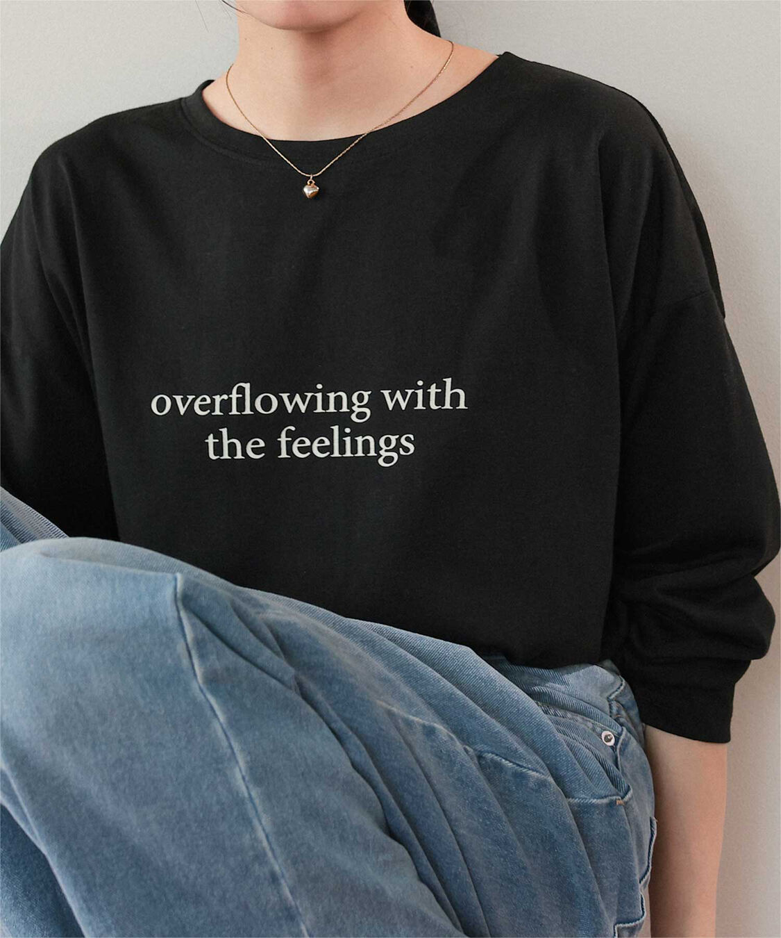 titivate「文字プリントシアーロングTシャツ」|Tシャツ・カットソー|