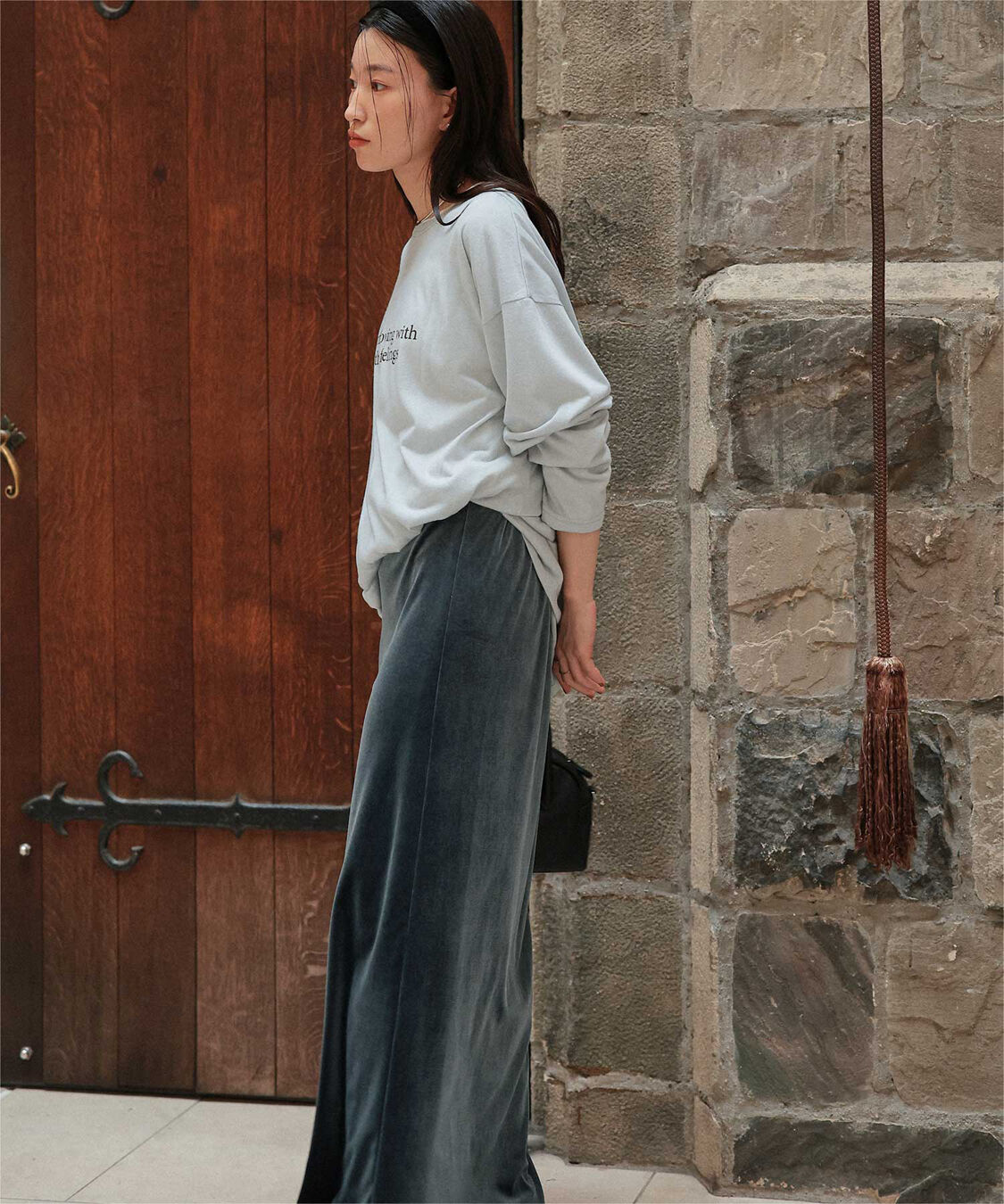 titivate「文字プリントシアーロングTシャツ」|Tシャツ・カットソー|