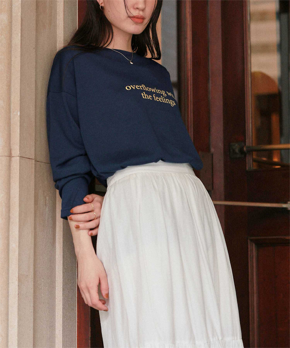 titivate「文字プリントシアーロングTシャツ」|Tシャツ・カットソー|