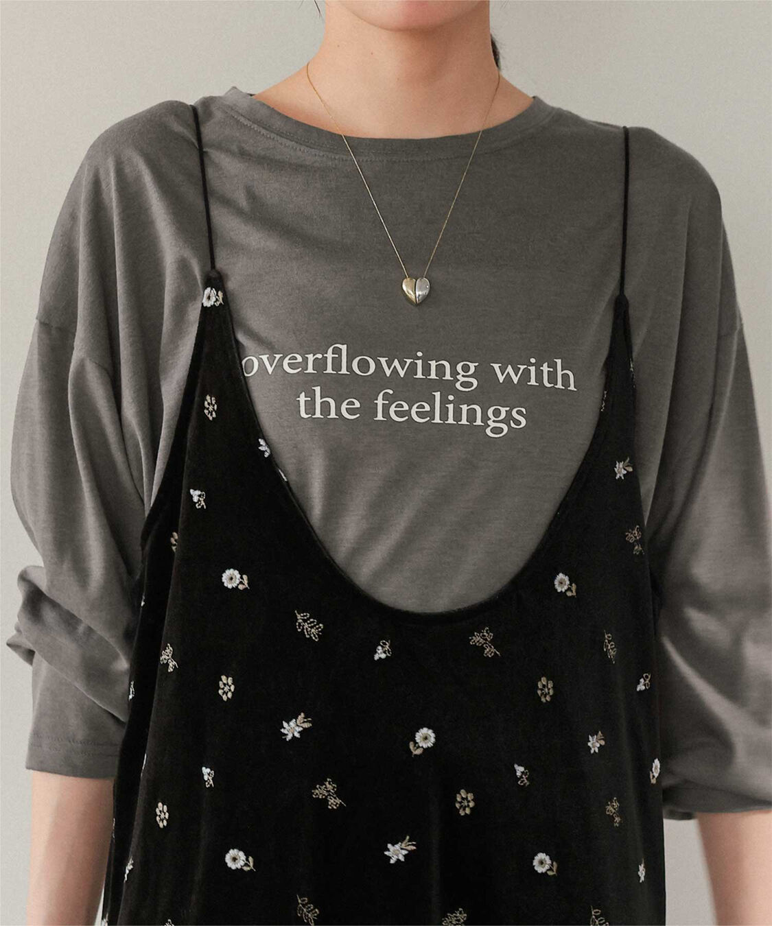 titivate「文字プリントシアーロングTシャツ」|Tシャツ・カットソー|