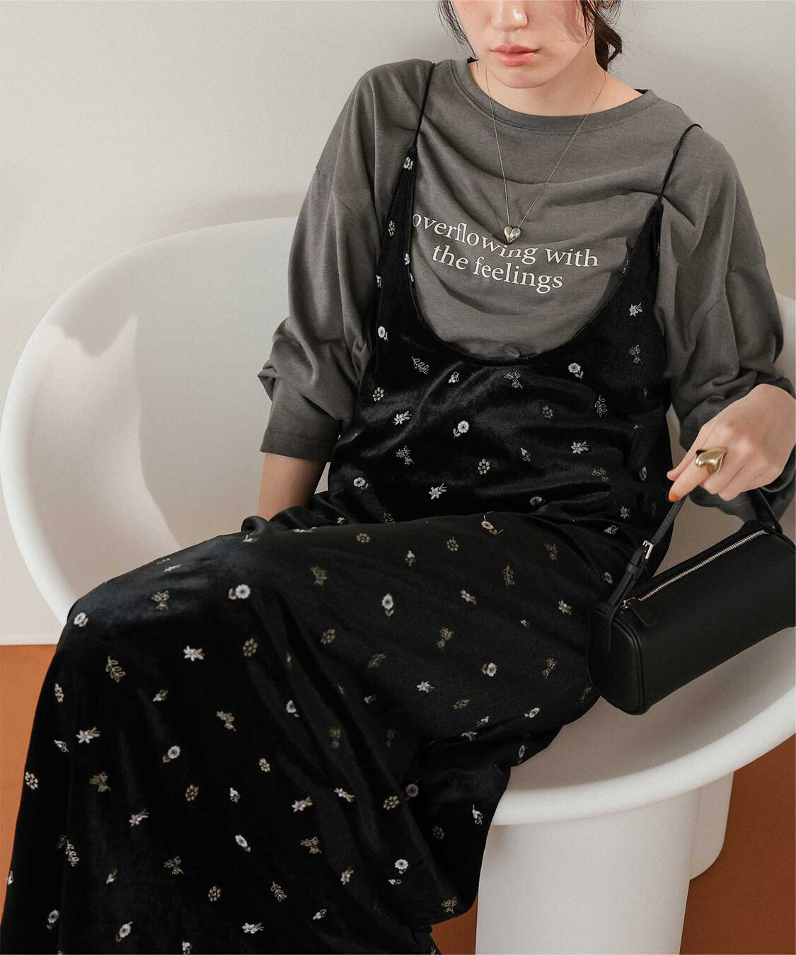 titivate「文字プリントシアーロングTシャツ」|Tシャツ・カットソー|