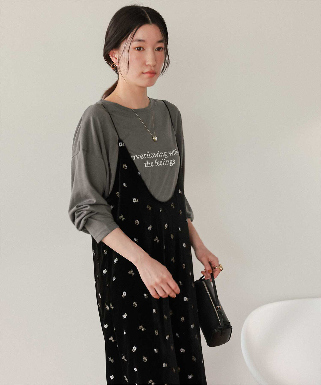 titivate「文字プリントシアーロングTシャツ」|Tシャツ・カットソー|