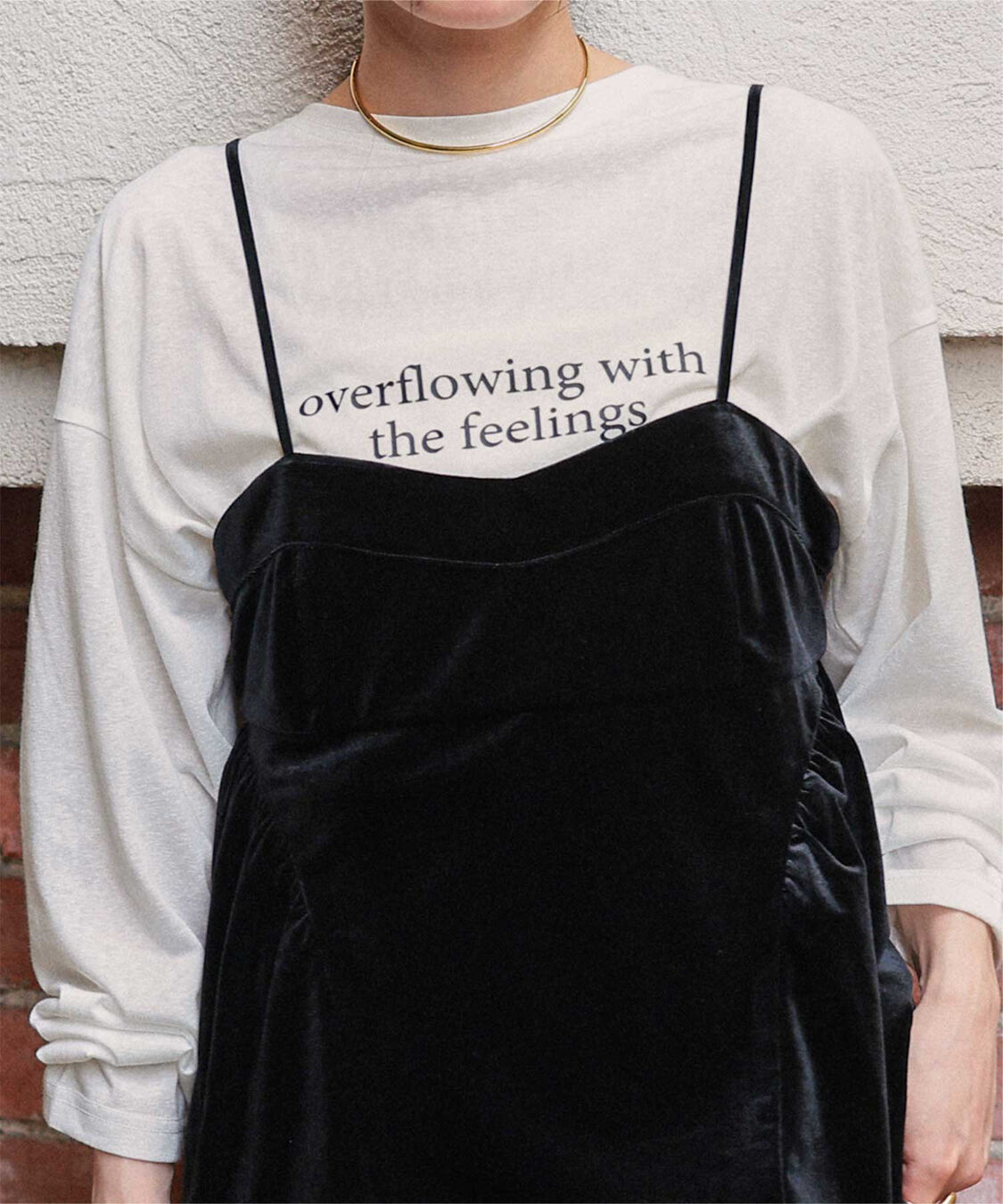 titivate「文字プリントシアーロングTシャツ」|Tシャツ・カットソー|オフホワイト