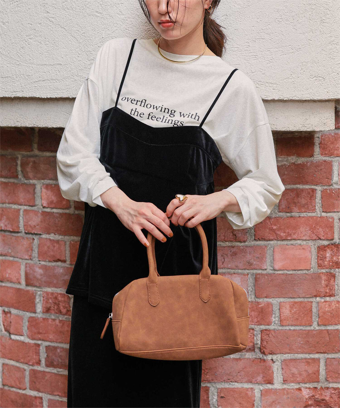 titivate「文字プリントシアーロングTシャツ」|Tシャツ・カットソー|