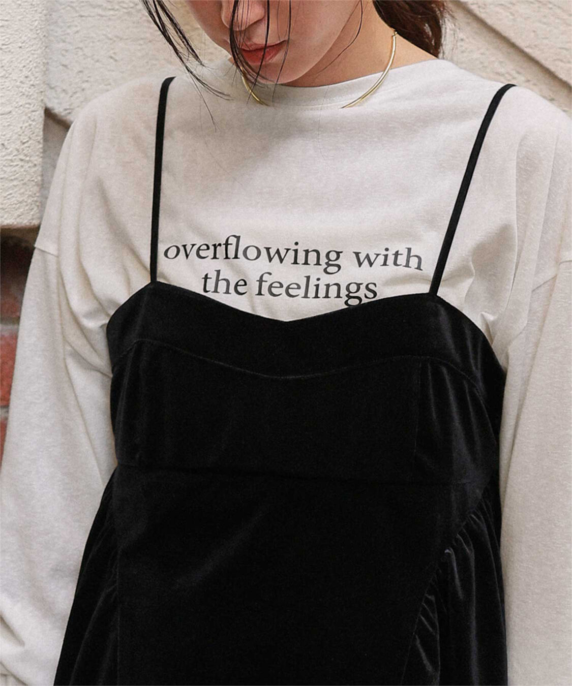 titivate「文字プリントシアーロングTシャツ」|Tシャツ・カットソー|