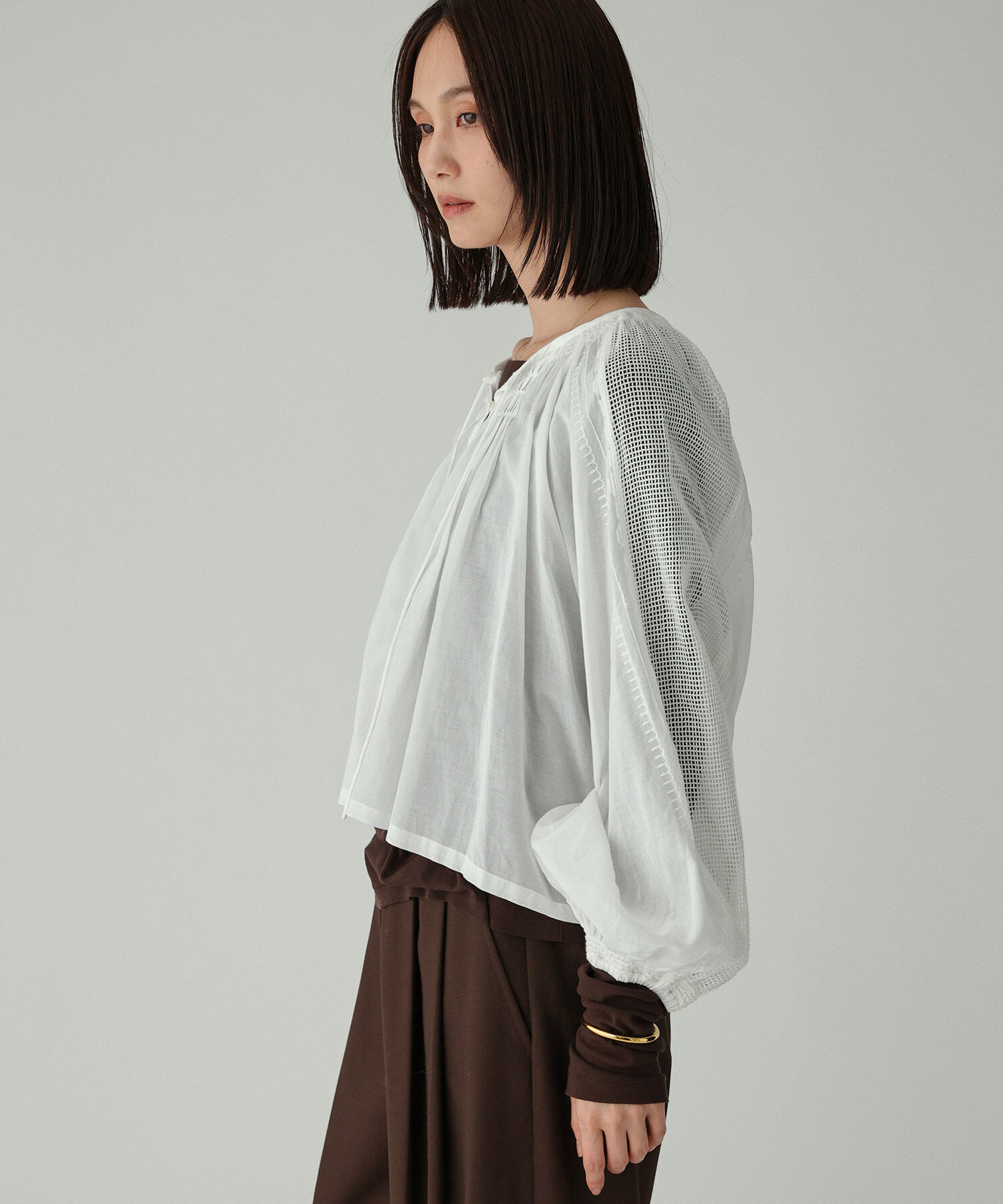 BABYLONE「インドレースドッキングブラウス」|シャツ・ブラウス|