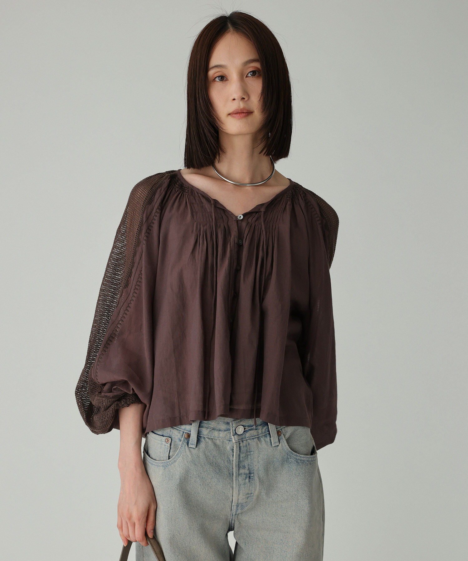 BABYLONE「インドレースドッキングブラウス」|シャツ・ブラウス|