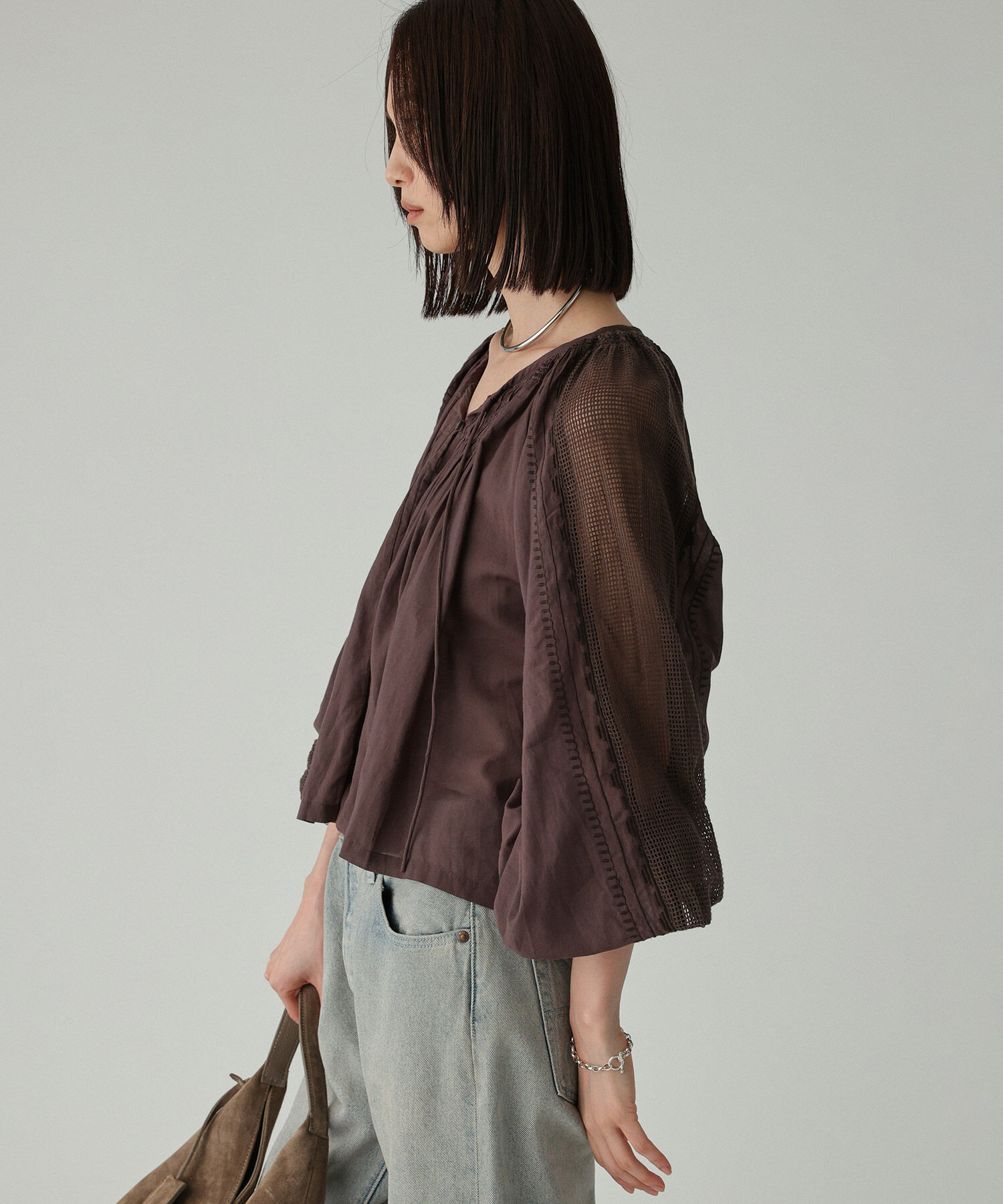 BABYLONE「インドレースドッキングブラウス」|シャツ・ブラウス|