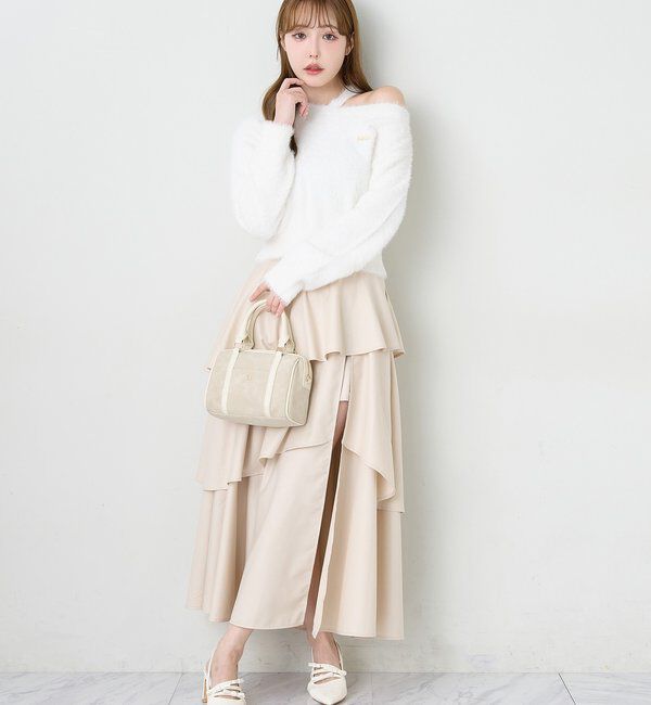  「プレート付きフェザーニット」|ニット・セーター|