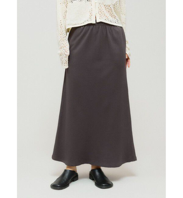 MIDIUMISOLID「MIDIUMISOLID for Ladies スウェットフレアロングスカート」|スカート|