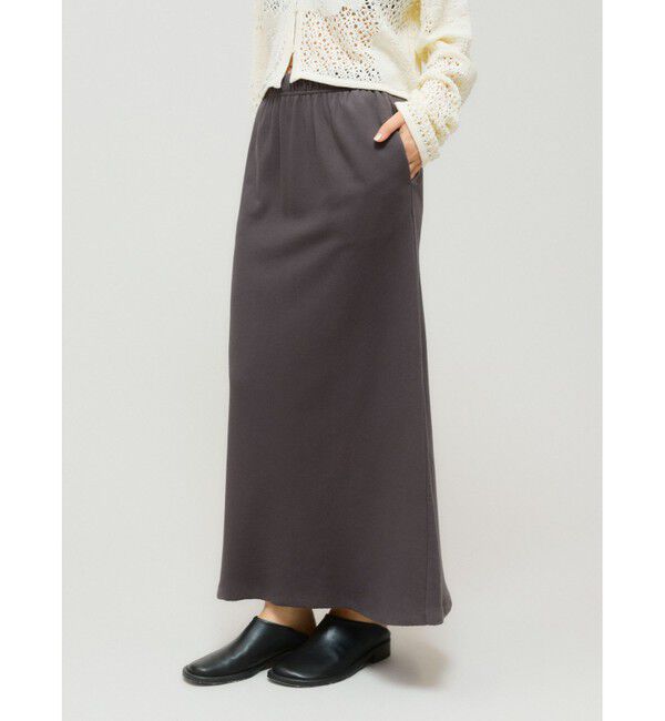 MIDIUMISOLID「MIDIUMISOLID for Ladies スウェットフレアロングスカート」|スカート|