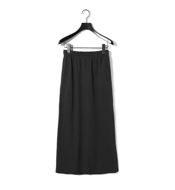 MIDIUMISOLID「MIDIUMISOLID for Ladies スウェットフレアロングスカート」|スカート|ブラック